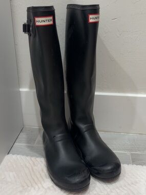 Hunter Black Interior Logo Rain Boot Lining